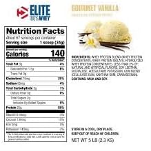 Dymatize Elite 100% Whey 5 Lbs Sabor Gourmet Vainilla