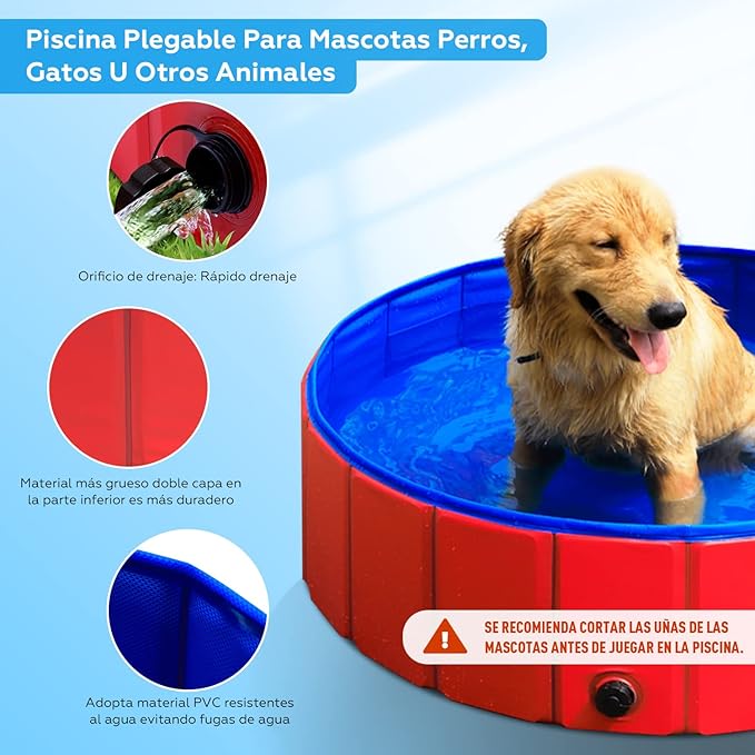 Alberca plegable multifunción para perros, mascotas y niños