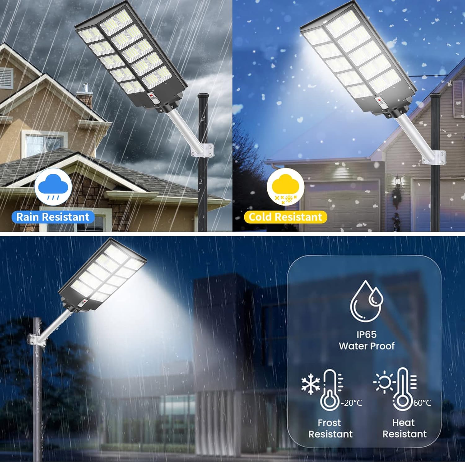 Luz solar de calle 800 W para exteriores