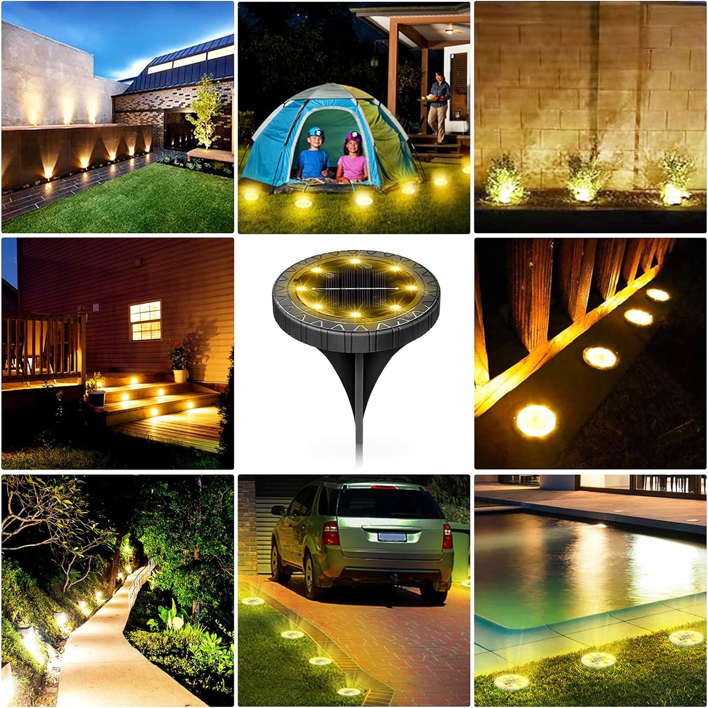 Luces solares para exteriores paquete de 8