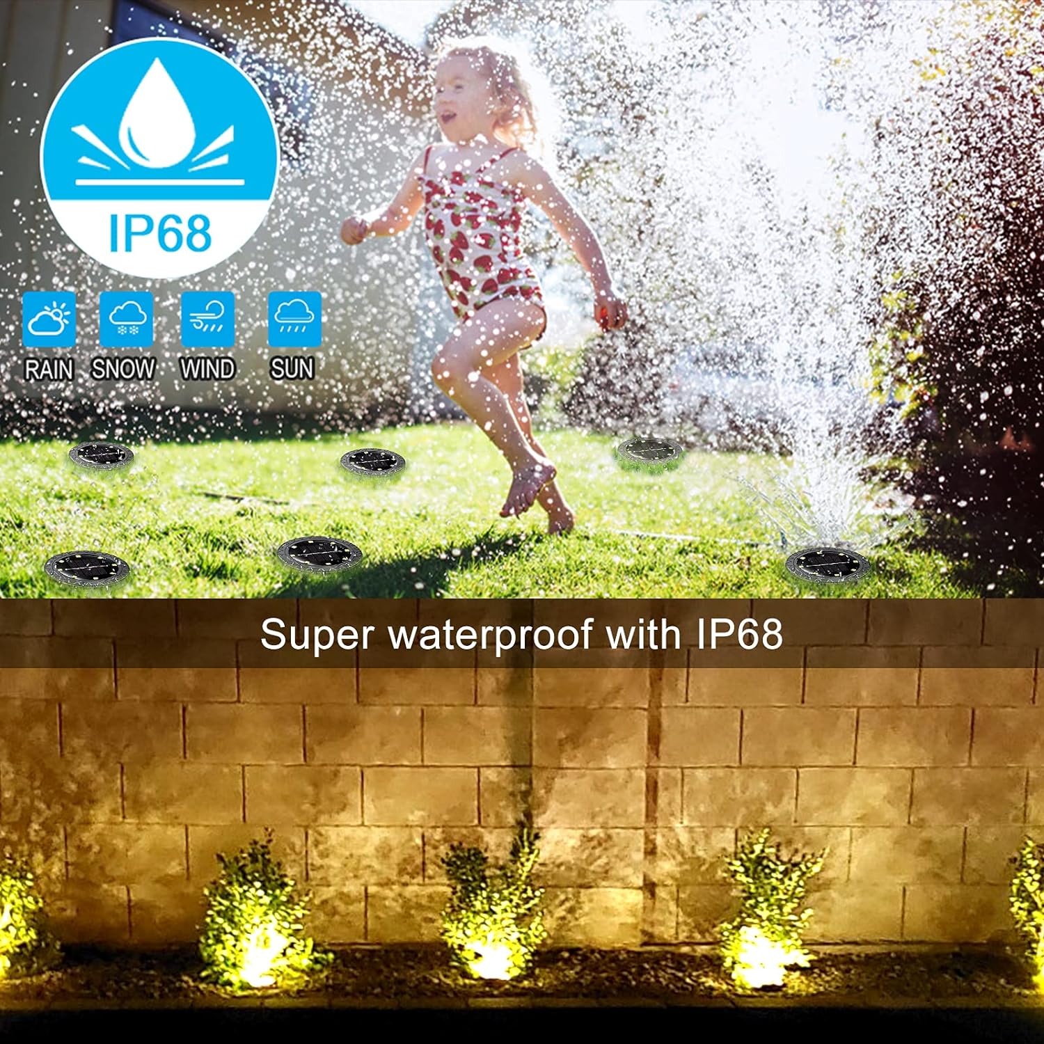 Luces solares para exteriores paquete de 8