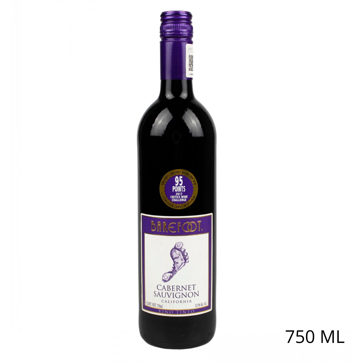 Vino Tinto Barefoot Cabernet Sauvignon 750 ml