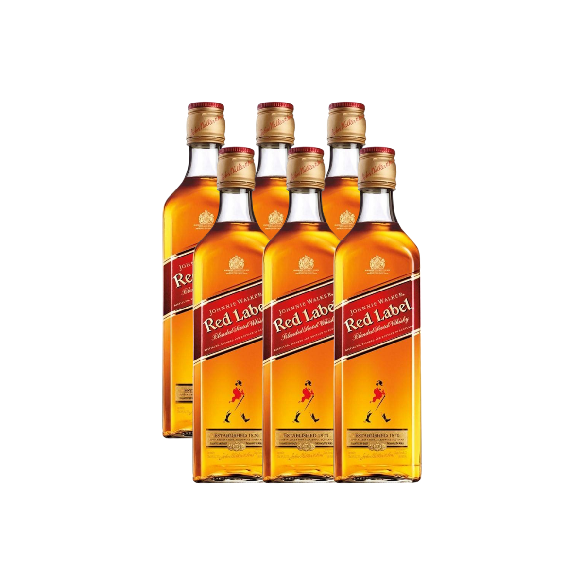 Paquete de 6 Whisky Red Label 750 ml Imp