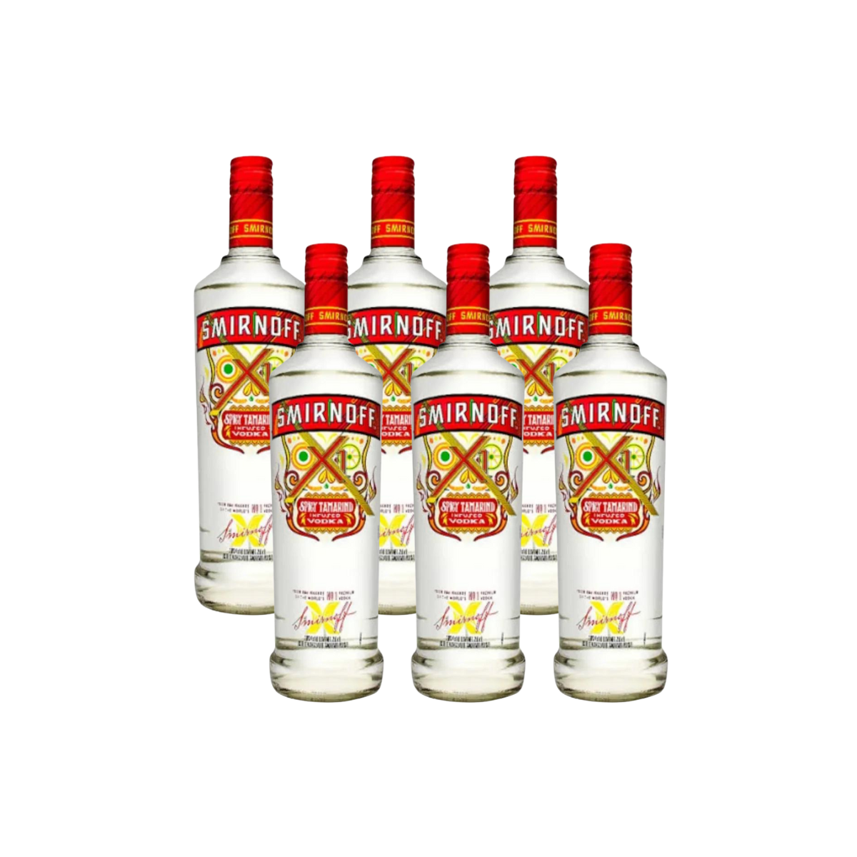 Paquete de 6 Vodka Smirnoff Tamarindo 750 ml