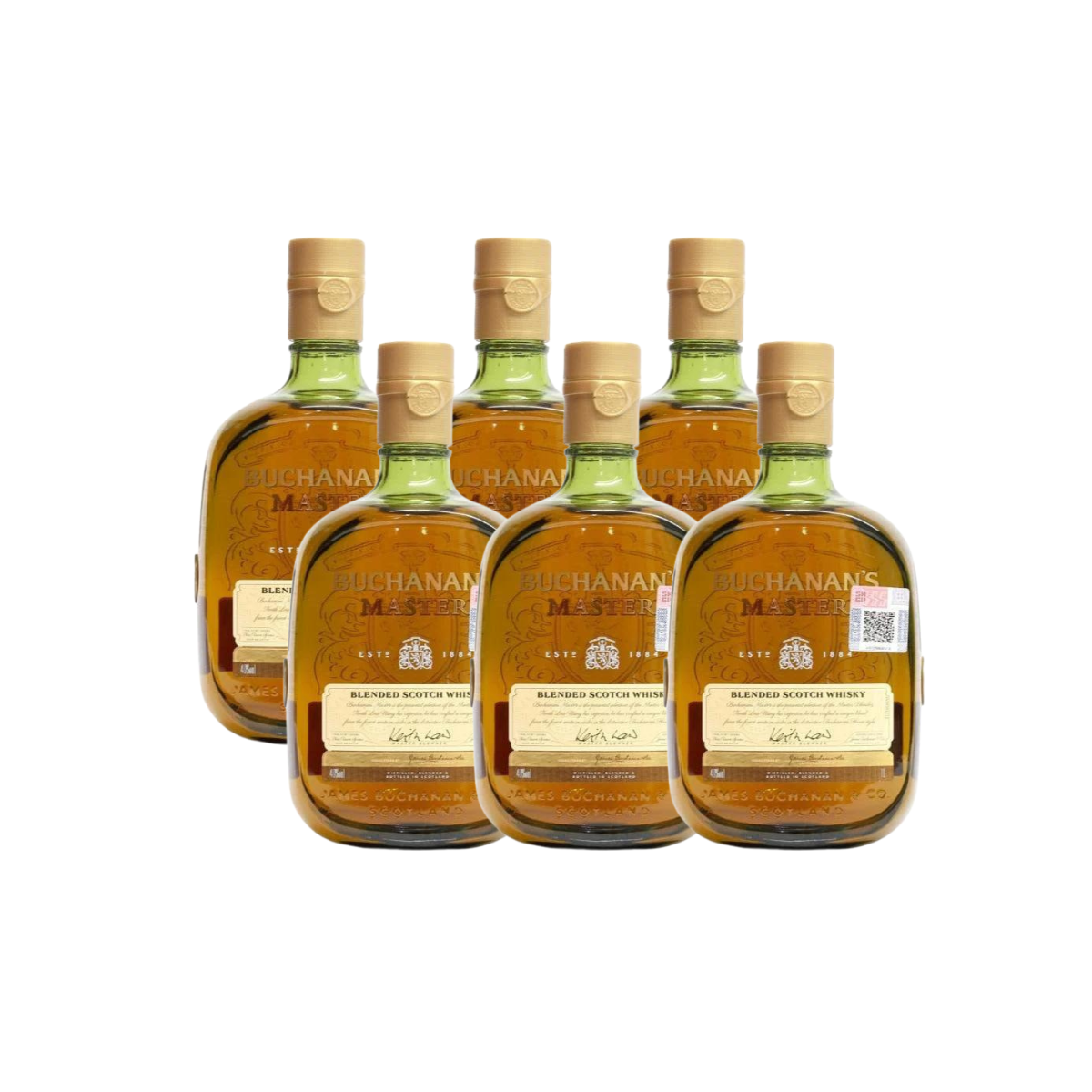 Paquete de 6 Whiskey Buchanans Master 1L