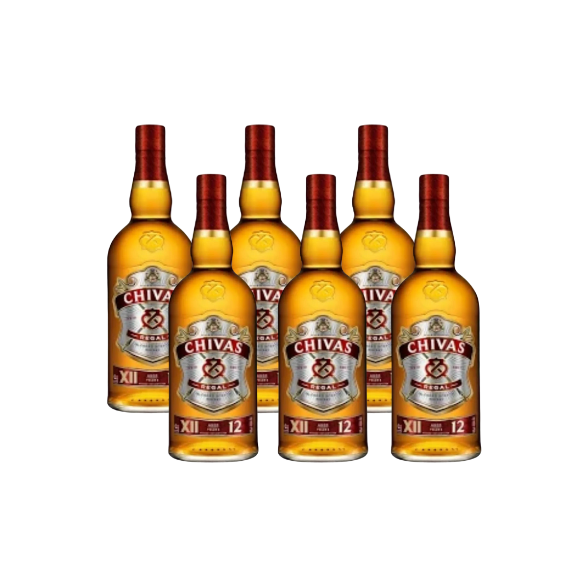 Paquete de 6 Whiskey Chivas 12 1L