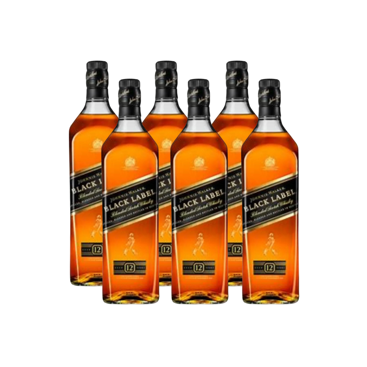 Paquete de 6 Whisky Black Label 1L