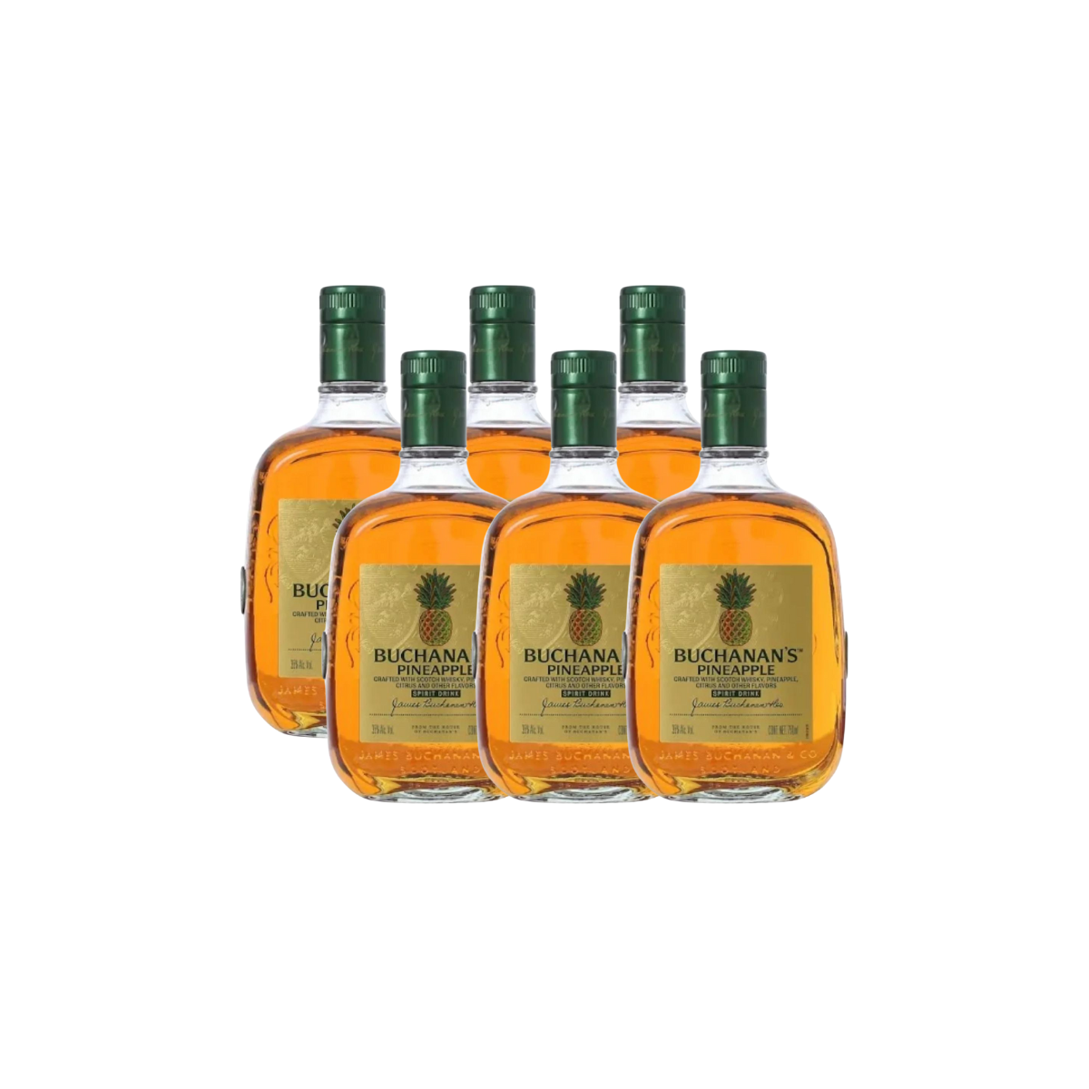 Paquete de 6 Whiskey Buchanans Pineapple 750ML