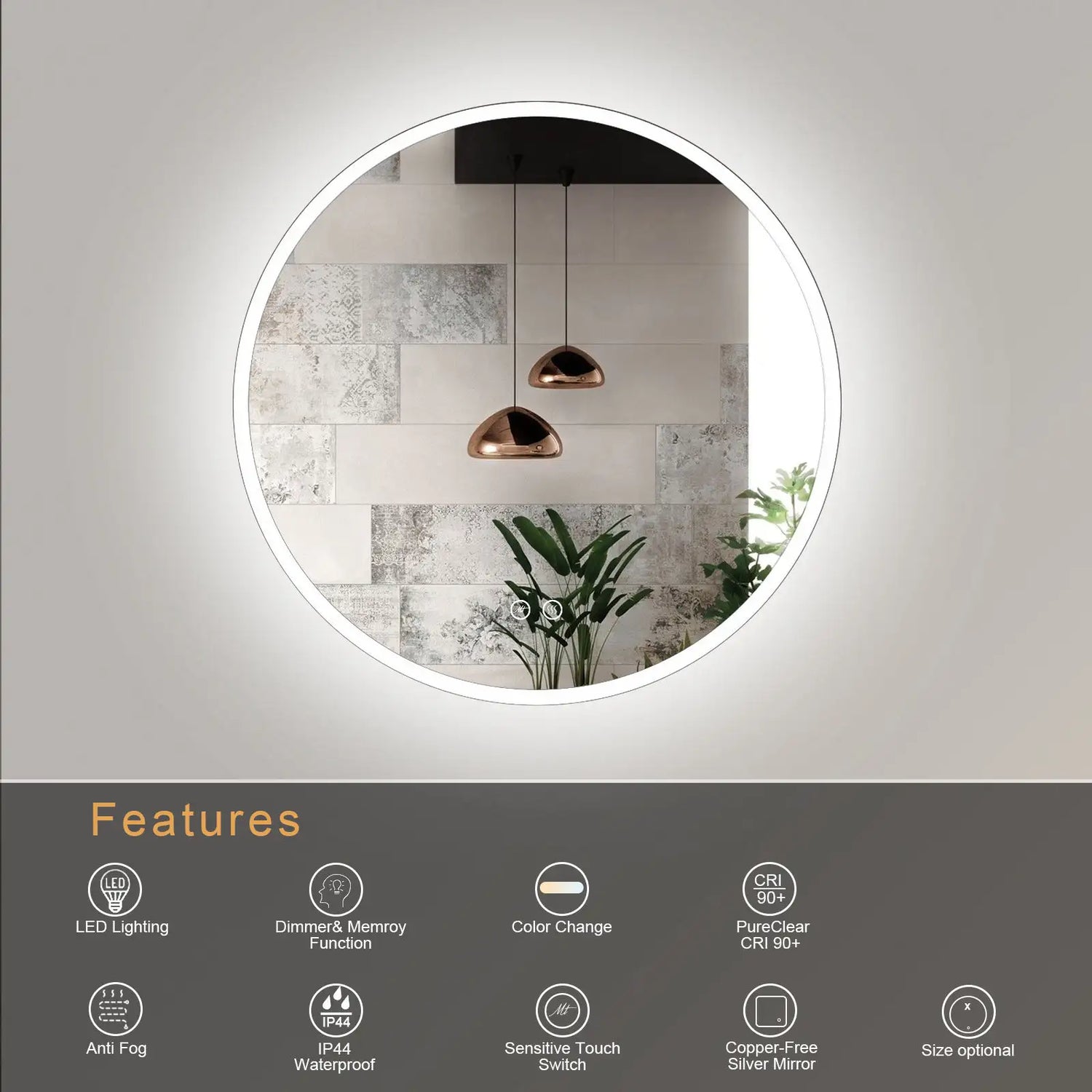 Espejo Redondo LED de Alta Calidad