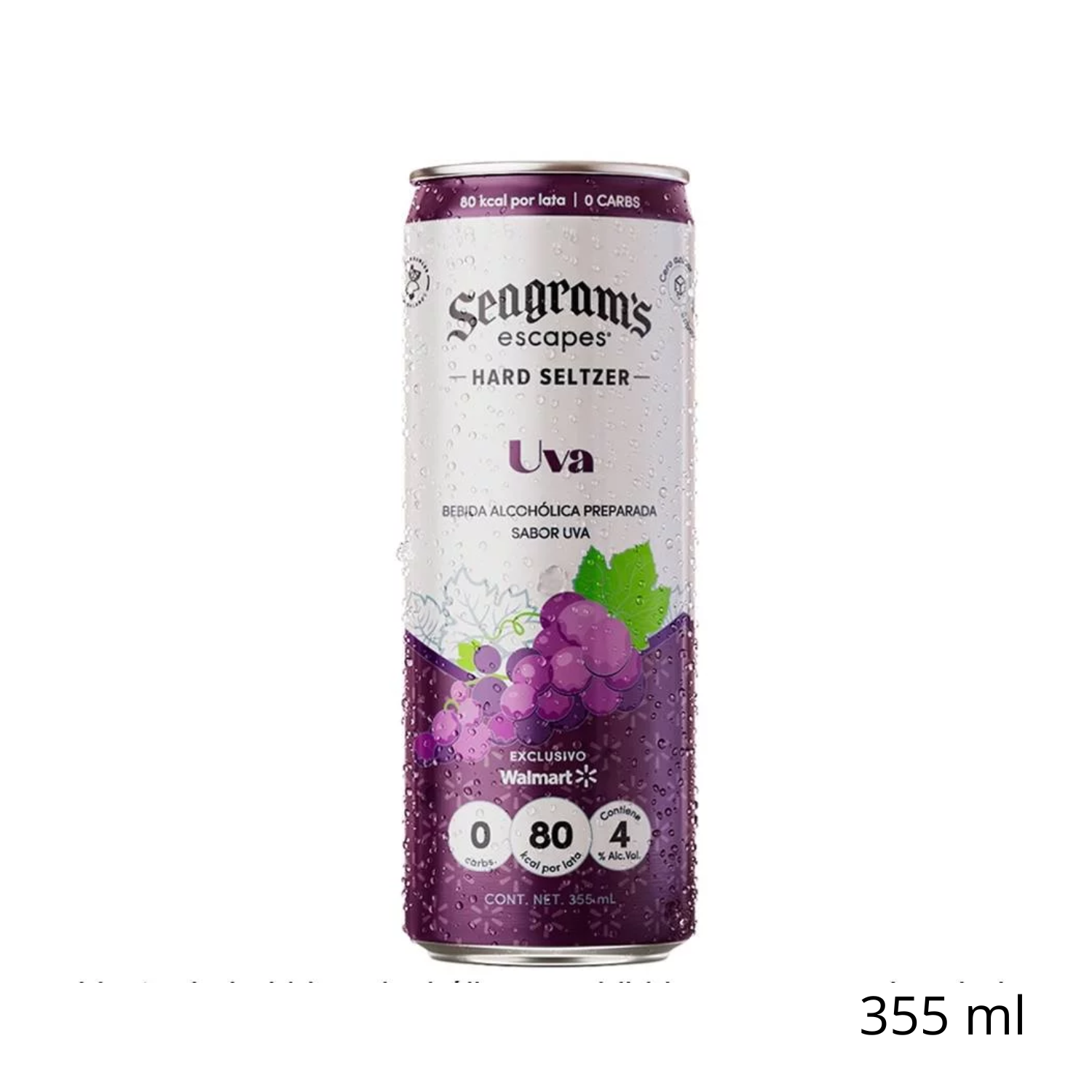 Seagrams Escapes Hard Seltzer Uva 355 ml