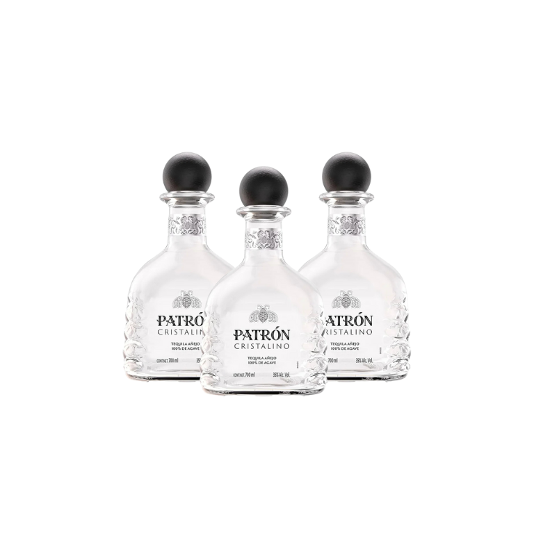 3X2 Tequila Patron Añejo Cristalino 700 ml