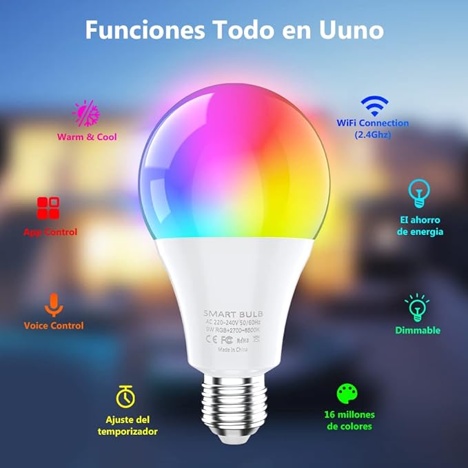 Foco inteligente wi-fi