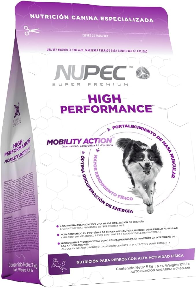 Nupec Alimento Seco para Perro con Alta Actividad, 8 kg