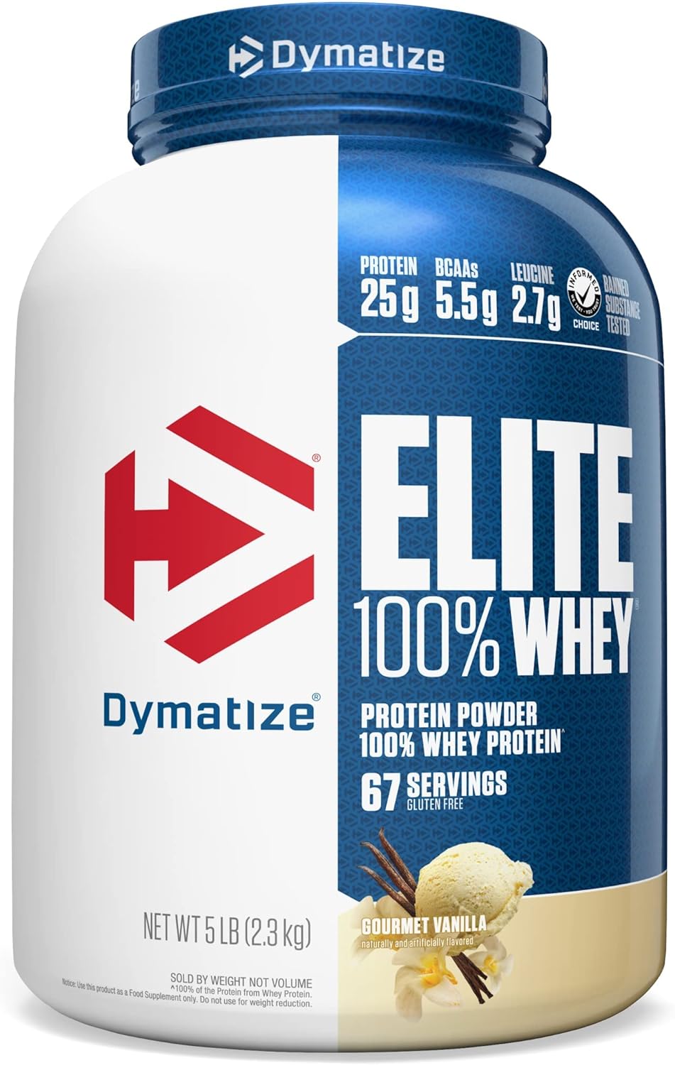 Dymatize Elite 100% Whey 5 Lbs Sabor Gourmet Vainilla