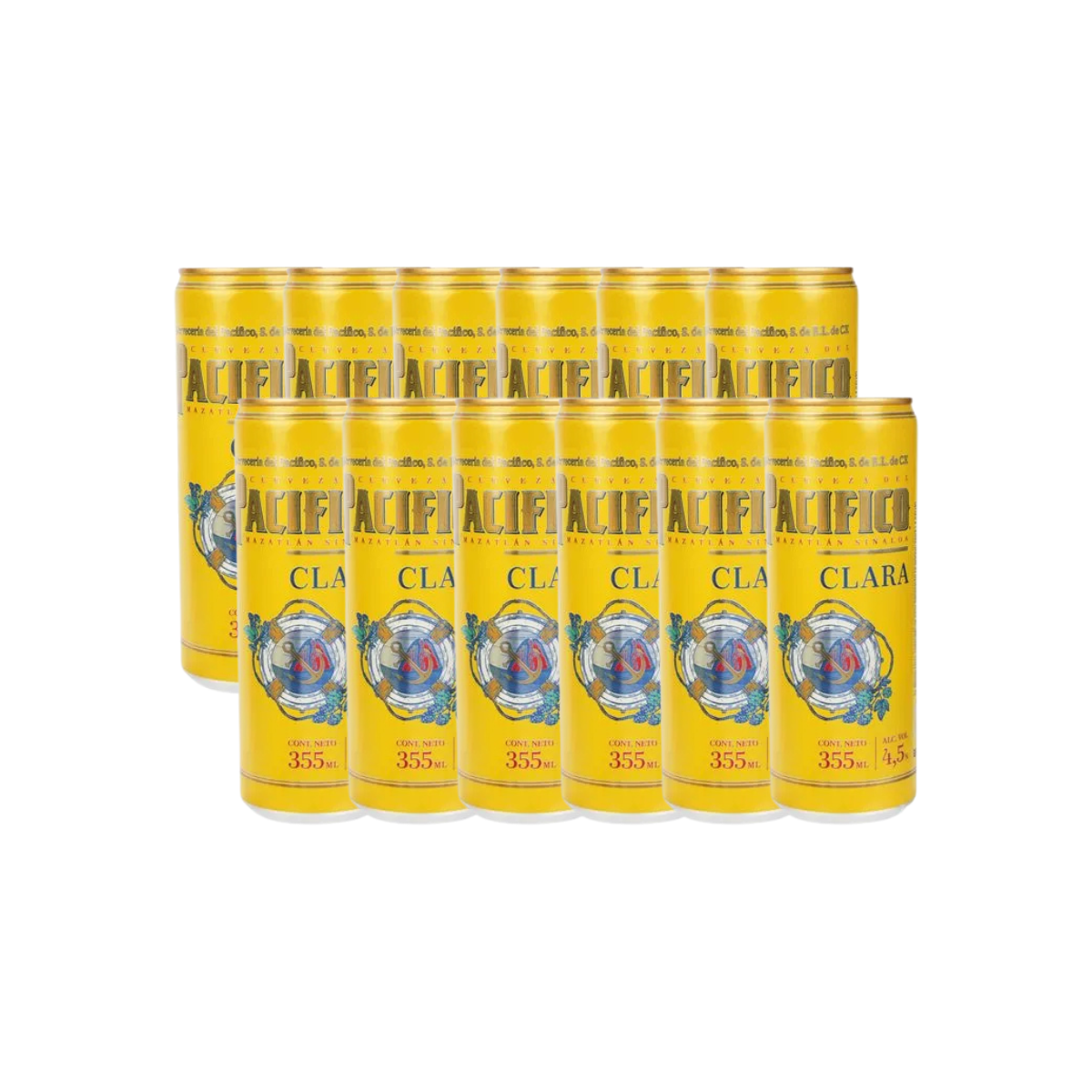 Paquete de 12 Pacifico Clara Bote Nr 355 ml