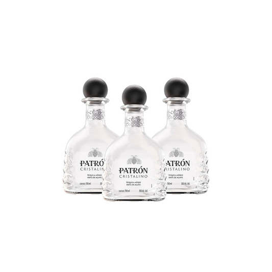 3X2 Tequila Patron Añejo Cristalino 700 ml