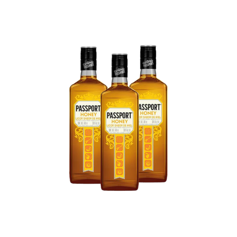 3X2 Whisky Scotch Passport Honey 700 ml